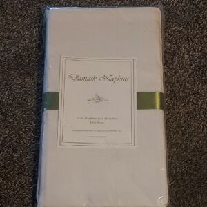 Williams Sonoma White Damask Napkins